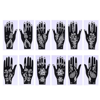 6 Sheets Hollow Tattoos Stencils Women Hand Shape Art Painting Creative Template 
6 Sheets Hollow Tattoos Stencils Women Hand Shape Art Painting Creative Template