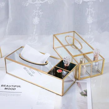 1pc European Style Glass Tissue Box Brass Mirrored Glass Tissue Box Dustproof Tissue Box Jewelry Storage Box Home Decor
1pc European Style Glass Tissue Box Brass Mirrored Glass Tissue Box Dustproof Tissue Box Jewelry Storage Box Home Decor