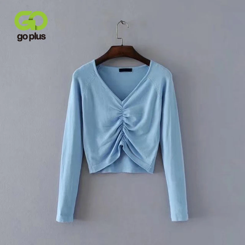 GOPLUS Women's Knitted Jacket V-Neck Sweater Korean Style Women Pullovers Crop Sweaters Knitwear Swetry Damskie Pull Femme C9597
GOPLUS Women's Knitted Jacket V-Neck Sweater Korean Style Women Pullovers Crop Sweaters Knitwear Swetry Damskie Pull Femme C9597