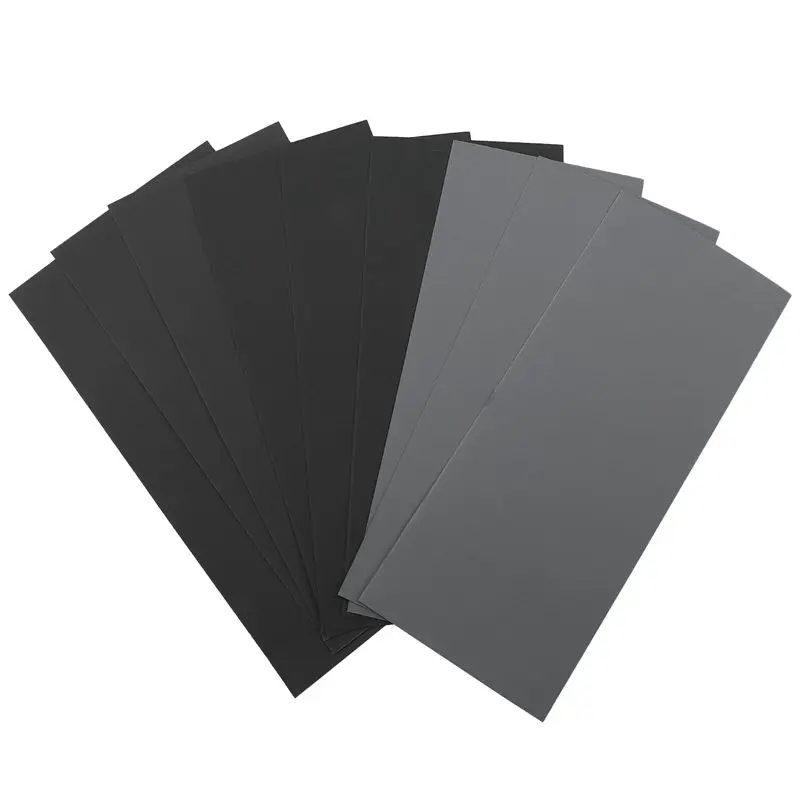 9 Pcs 3000 5000 7000 High Grit Wet And Dry Sandpaper Assortment Drywall Sanding Paper X 3.6 Inch For Car Paint Auto Body Autom |