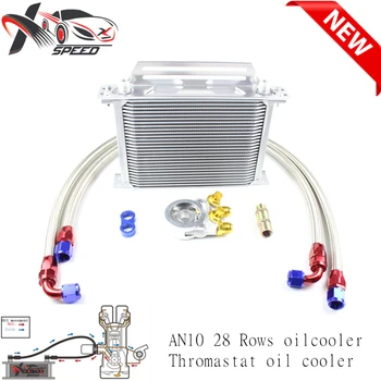 Universal 28 row oil cooler AN10 28 rows engine radiator + GREX thermostat adapter XXUOL28-13SL/BK
Universal 28 row oil cooler AN10 28 rows engine radiator + GREX thermostat adapter XXUOL28-13SL/BK