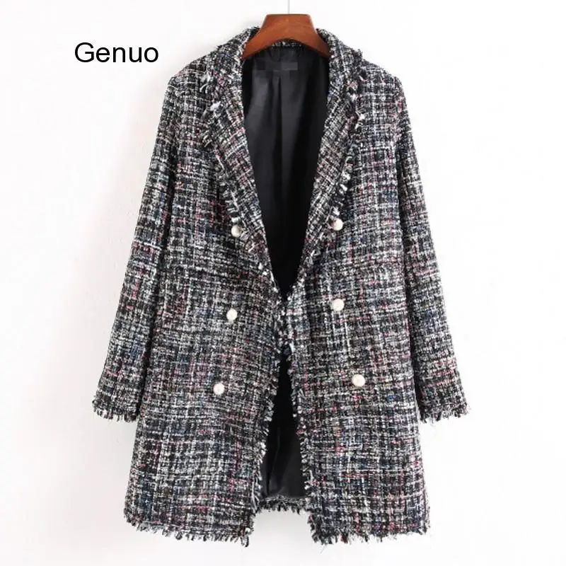 Autumn Winter Coat Women 2020 Casual Elegant Long Sleeve Plaid Jackets Female Vintage Oversize Pearls Tassel Tweed Wool Blends
Autumn Winter Coat Women 2020 Casual Elegant Long Sleeve Plaid Jackets Female Vintage Oversize Pearls Tassel Tweed Wool Blends