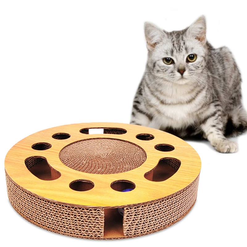 Funny Cat Toy Turntable Ball Cat Scratch Board Round Corrugated Paper Turntable Grinder Round Multi Holes Grind Claw Training
Funny Cat Toy Turntable Ball Cat Scratch Board Round Corrugated Paper Turntable Grinder Round Multi Holes Grind Claw Training