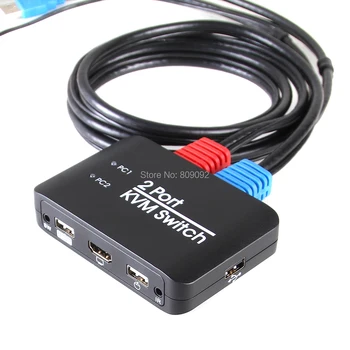 2 Port HDMI KVM Switch with Cables for Dual Monitor Keyboard Mouse USB Devices PC Laptop Computer Support Usb U Disk Read
2 Port HDMI KVM Switch with Cables for Dual Monitor Keyboard Mouse USB Devices PC Laptop Computer Support Usb U Disk Read