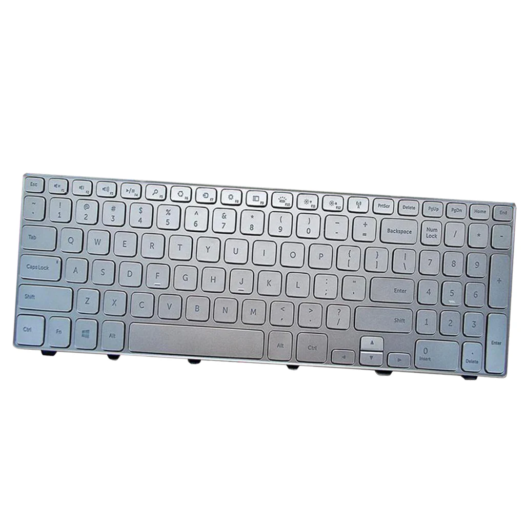 Replacement US English Layout Laptop Keyboard with Backlit/Backlight High Quality for Dell Inspiron 15-7000 7537, Silver Replacement US English Layout Laptop Keyboard with Backlit/Backlight High Quality for Dell Inspiron 15-7000 7537, Silver