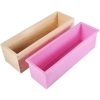 Silicone Soap Loaf Mold Rectangular Flexible Mould with Wooden Box for DIY Handmade Tool
Silicone Soap Loaf Mold Rectangular Flexible Mould with Wooden Box for DIY Handmade Tool