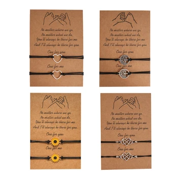 2pcs/set Heart Life Tree Charm Bracelets One for you one for me Black String Braiding Couple Bracelet for Men Women Wish Card
2pcs/set Heart Life Tree Charm Bracelets One for you one for me Black String Braiding Couple Bracelet for Men Women Wish Card