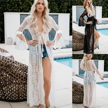 Sexy Women Bikini Cover Ups Swimweaar High Quality Bathing Suit Summer Lace Chifffon Female Beach Hollow Out Long Dress Clothes
Sexy Women Bikini Cover Ups Swimweaar High Quality Bathing Suit Summer Lace Chifffon Female Beach Hollow Out Long Dress Clothes