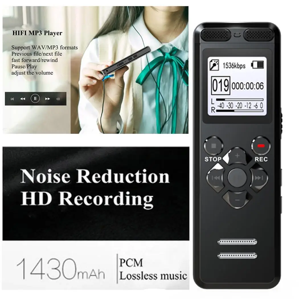 HD Metal Voice Recorder Portable Useful lithium battery Card Not supported 8GB LCD screen Voice Recorder 68g
HD Metal Voice Recorder Portable Useful lithium battery Card Not supported 8GB LCD screen Voice Recorder 68g