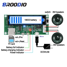 PAM8403 Digital Amplifier Board Lithium Battery Holder Can Charged Dual Channel 2*3W Stereo Class D Amplifier DIY TF Card Player
PAM8403 Digital Amplifier Board Lithium Battery Holder Can Charged Dual Channel 2*3W Stereo Class D Amplifier DIY TF Card Player