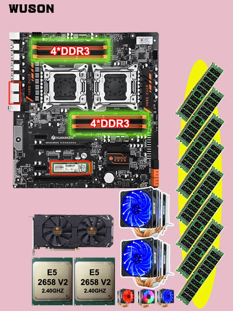 HUANANZHI X79-8D двойной X79 материнская плата с 256G SSD двойной Процессор Ксеон E5 2658 V2 Процессор охладители Оперативная память 64 г (8*8G) видеокарта GTX1660 6G
HUANANZHI X79-8D двойной X79 материнская плата с 256G SSD двойной Процессор Ксеон E5 2658 V2 Процессор охладители Оперативная память 64 г (8*8G) видеокарта GTX1660 6G