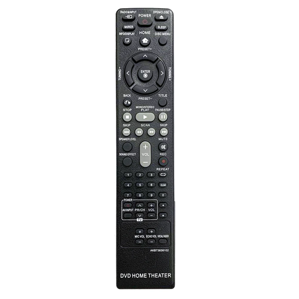 NEW AKB73636102 Remote Control For LG DVD Home Theater System DH4130S HT304 HT305 HT532 HT805 HT806 HT906 AKB37026852
NEW AKB73636102 Remote Control For LG DVD Home Theater System DH4130S HT304 HT305 HT532 HT805 HT806 HT906 AKB37026852