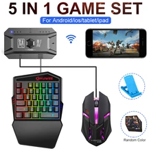 5-in-1 Gaming Set Wireless Bluetooth Gamepad One-handed 39 Keys Gaming Keyboard Mouse Converter Phone Holder Set for IOS Android
5-in-1 Gaming Set Wireless Bluetooth Gamepad One-handed 39 Keys Gaming Keyboard Mouse Converter Phone Holder Set for IOS Android