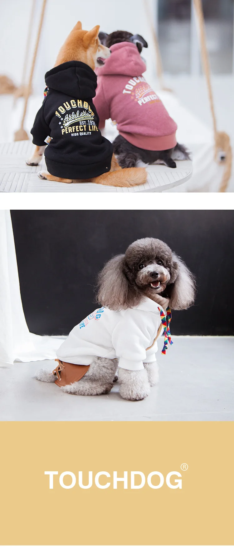 Touchdog 19 Autumn And Winter New Style Pet Clothes Art Coffee Hoodie Dog Clothes Cat Clothes Aliexpress