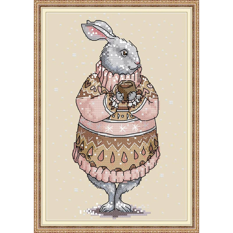 Everlasting love The rabbit in the sweater chinese Cross stitch kits Ecological cotton printed 14 christmas decorations for home
Everlasting love The rabbit in the sweater chinese Cross stitch kits Ecological cotton printed 14 christmas decorations for home