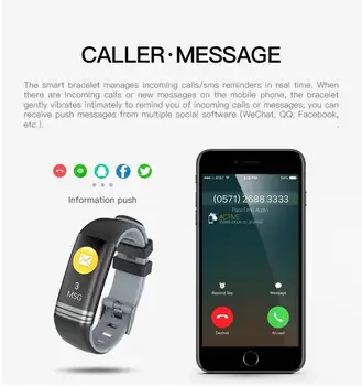 

Banda inteligente pulsera para Fitness, pulsera con pantalla a Color, Monitor de ritmo a prueba de agua Smart bracelet