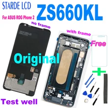 Ensemble écran tactile LCD avec châssis, 6.59 pouces, pour ASUS ROG Phone 2 PhoneⅡ ZS660KL, Original=