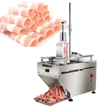 Electric commercial slicer mutton roll frozen meat 400W variable speed motor slicer stainless steel meat slicer 
Electric commercial slicer mutton roll frozen meat 400W variable speed motor slicer stainless steel meat slicer
