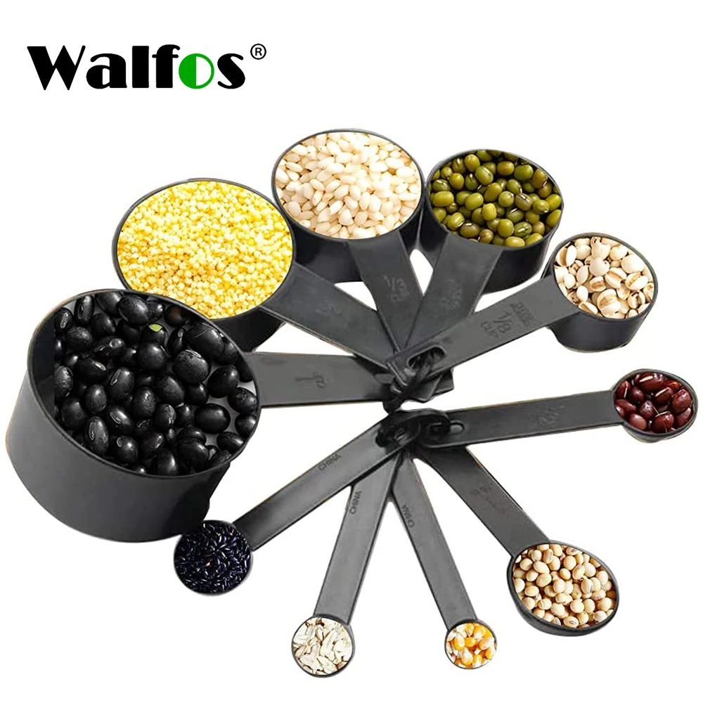 WALFOS 5/10pcs Black Kitchen Measuring Spoons Teaspoon Coffee Sugar Scoop Cake Baking Flour Measuring Cups Kitchen Cooking Tools
WALFOS 5/10pcs Black Kitchen Measuring Spoons Teaspoon Coffee Sugar Scoop Cake Baking Flour Measuring Cups Kitchen Cooking Tools