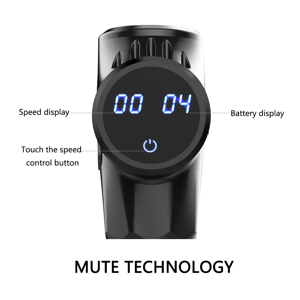 LCD Display Body Massage Gun Exercising Muscle Electric Massager Gun head Massager for Neck and Back Vibrator Slimming Shaping LCD Display Body Massage Gun Exercising Muscle Electric Massager Gun head Massager for Neck and Back Vibrator Slimming Shaping