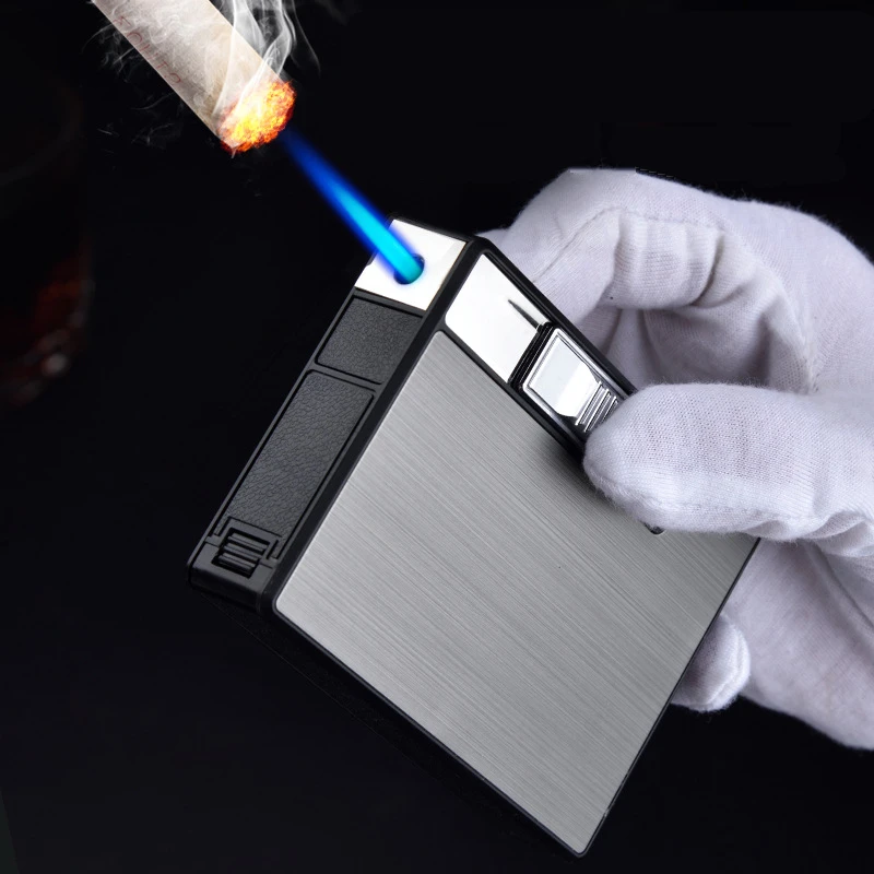 Creative Automatic Ejection 10pcs Cigarettes Case With Built-In Windproof Inflatable Gas Lighter Metal Cigarette Box Lighters
Creative Automatic Ejection 10pcs Cigarettes Case With Built-In Windproof Inflatable Gas Lighter Metal Cigarette Box Lighters