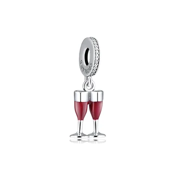 BEADS for Jewelry Making BraceletS Twins Goblet cHarMs with Red Enamel 100% 925 OrigiNal Sterling Silver Jewerly Free Shipping
BEADS for Jewelry Making BraceletS Twins Goblet cHarMs with Red Enamel 100% 925 OrigiNal Sterling Silver Jewerly Free Shipping