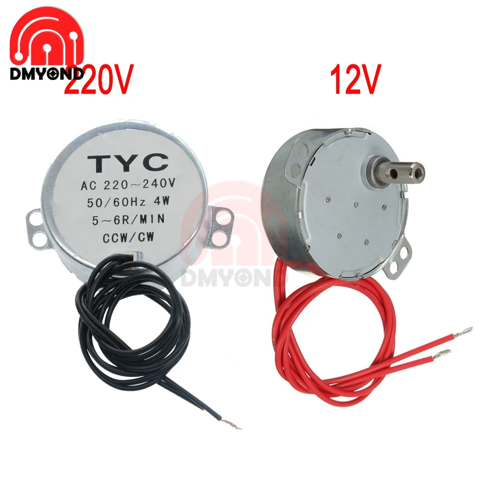 Description Picture 6 of item5-6 r/min Stable Synchronous Motor Pro TYC-50 AC 220V 12V 50/60Hz Torque 4KGF.CM 4W CW/CCW Microwave Turntable for Electric Fan