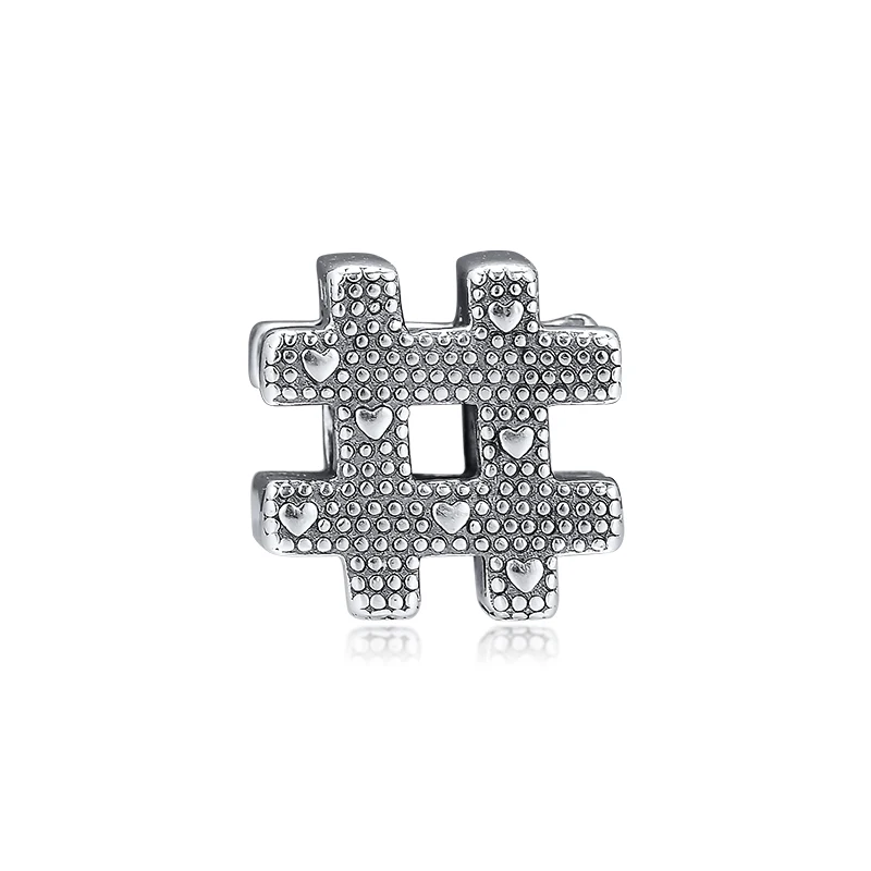 2019 Autumn Fits Pandora Bracelets Hashtag Symbol Charm Original Beads Sterling Silver Making QANDOCCI | Украшения и аксессуары