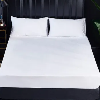 Smooth Waterproof Mattress Pad Polyester Cotton Mattress Cover Solid White Breathable Protector Pad Cover Anti-mite Bed Bugs
Smooth Waterproof Mattress Pad Polyester Cotton Mattress Cover Solid White Breathable Protector Pad Cover Anti-mite Bed Bugs
