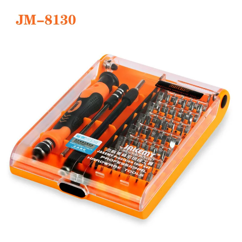 JAKEMY JM-8130 45 in 1 Professional kit Multifunctional precision Repair tool CR-V Household Electronics DIY Screwdriver Set
JAKEMY JM-8130 45 in 1 Professional kit Multifunctional precision Repair tool CR-V Household Electronics DIY Screwdriver Set