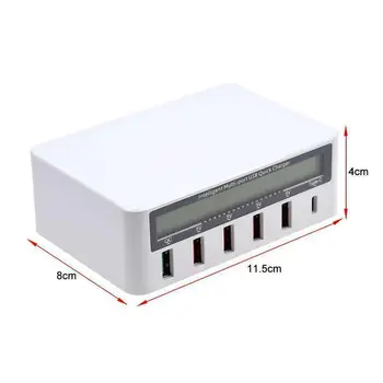 6 Ports USB Charger Quick Charge QC 3.0 SLCD Display Mobile Hub Charger Phone Station Dock Type-C Adapter For Samsung + Cha N2B8
6 Ports USB Charger Quick Charge QC 3.0 SLCD Display Mobile Hub Charger Phone Station Dock Type-C Adapter For Samsung + Cha N2B8