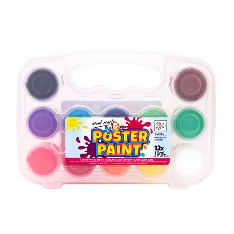 12 Color 15ml Gouache Paint Finger Paint with Storage Box Washable Paint for Kid
12 Color 15ml Gouache Paint Finger Paint with Storage Box Washable Paint for Kid