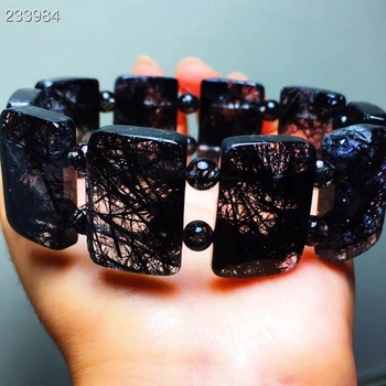 Natural Black Rutilated Quartz Gemstone Women Men Bracelet Brazil Clear Rectangle Beads Wealthy Jewelry 25x17.3x7mm AAAAAA
Natural Black Rutilated Quartz Gemstone Women Men Bracelet Brazil Clear Rectangle Beads Wealthy Jewelry 25x17.3x7mm AAAAAA