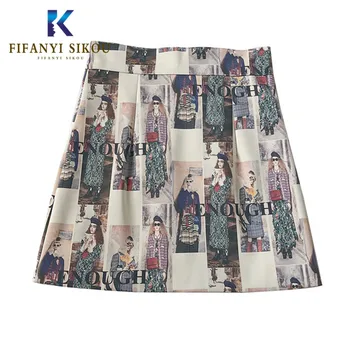 High Waist Women Mini Skirt Autumn Winter Fashion Print A-Line Skirts Female Zipper Back Harajuku Bag Hip Short Skirt Streetwear 
High Waist Women Mini Skirt Autumn Winter Fashion Print A-Line Skirts Female Zipper Back Harajuku Bag Hip Short Skirt Streetwear