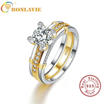 AAA Quality 2pcs/lots 925 Sterling Silver Ring 18k Gold Plated Tail Ring 2.6ct Topaz Real Silver Couple Wedding Rings For Women
AAA Quality 2pcs/lots 925 Sterling Silver Ring 18k Gold Plated Tail Ring 2.6ct Topaz Real Silver Couple Wedding Rings For Women
