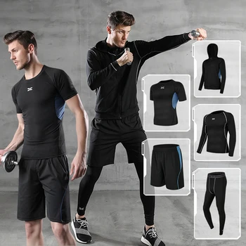 5 pieces / set of men's sportswear gym fitness compression sportswear running jogging sportswear sports fitness tights running c 
5 pieces / set of men's sportswear gym fitness compression sportswear running jogging sportswear sports fitness tights running c