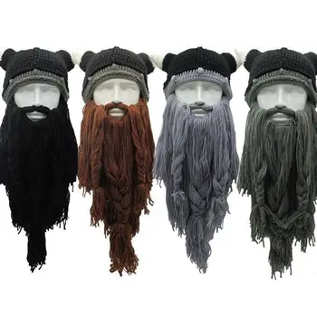 New 2020 Christmas Funny Men's Viking Knitted Wig Long Beard Horn Hat Vagabond Barbarian Crazy Ski Cap Beanie Halloween
New 2020 Christmas Funny Men's Viking Knitted Wig Long Beard Horn Hat Vagabond Barbarian Crazy Ski Cap Beanie Halloween