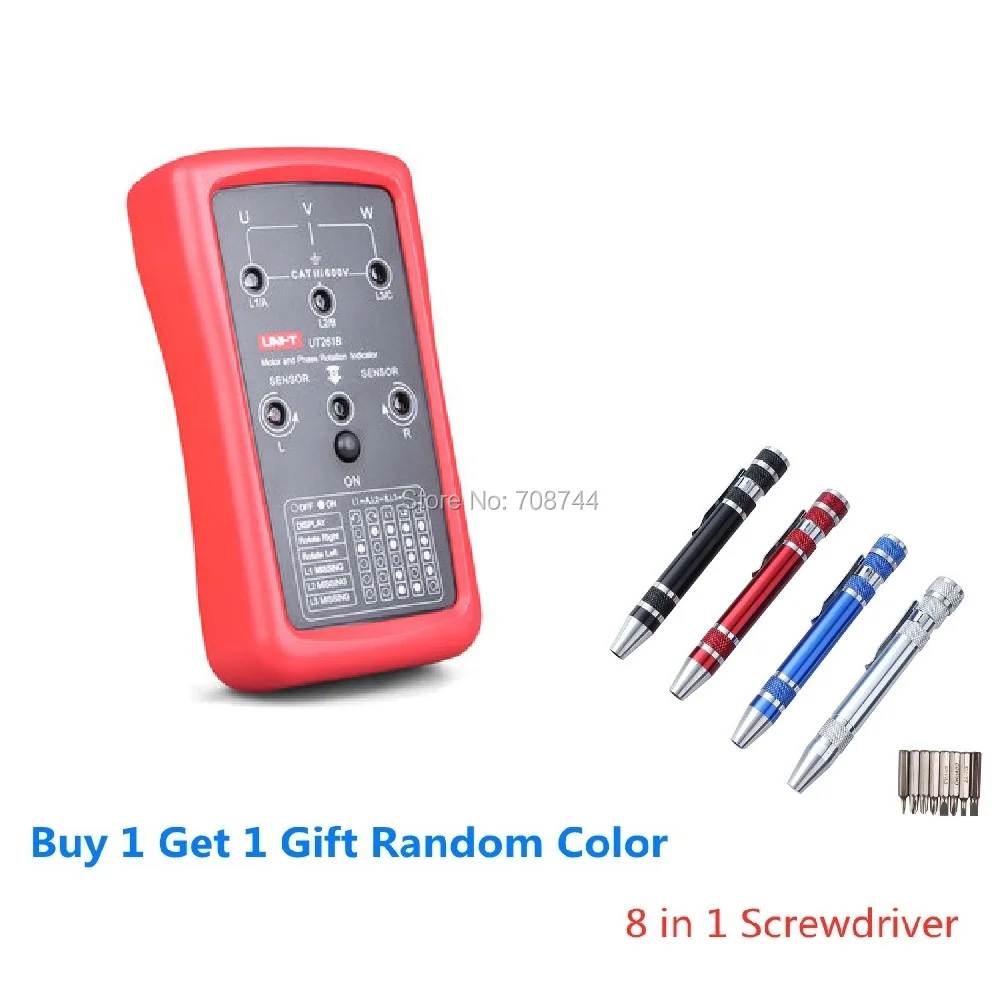 Professional UNI-T UT261B Phase Sequence and Motor Rotation Indicators Tester Meter
Professional UNI-T UT261B Phase Sequence and Motor Rotation Indicators Tester Meter