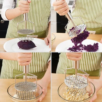 Stainless Steel Potato Masher Multifunctional Ricer Saving Effort Creamy Mashed Potato Vegetable And Fruit
Stainless Steel Potato Masher Multifunctional Ricer Saving Effort Creamy Mashed Potato Vegetable And Fruit