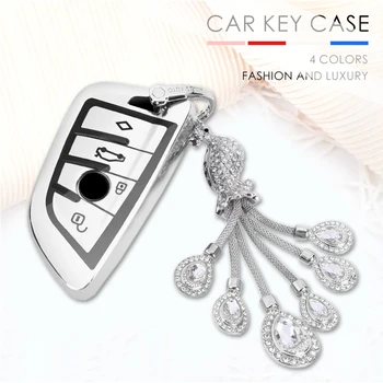 Luxury Diamond Auto Key Case Crystal Keychain Key Case Cover For BMW X1 X3 X4 X5 X6 F15 F16 F48 G30 G38 525 540 740 
Luxury Diamond Auto Key Case Crystal Keychain Key Case Cover For BMW X1 X3 X4 X5 X6 F15 F16 F48 G30 G38 525 540 740