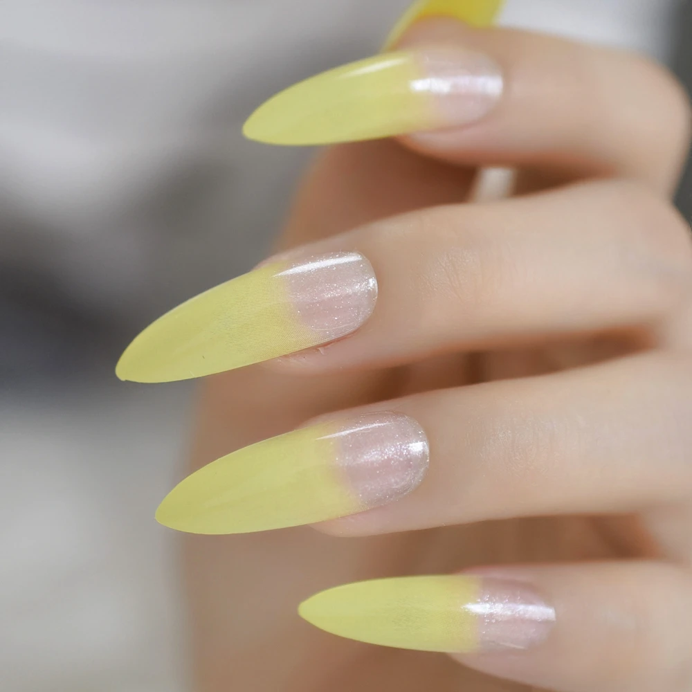 Bright Lemon Yellow Gradient Press on False Nails Extra Long Ballerina Coffin UV Gel Glue On Fake Fingers nails Extention Deco
Bright Lemon Yellow Gradient Press on False Nails Extra Long Ballerina Coffin UV Gel Glue On Fake Fingers nails Extention Deco