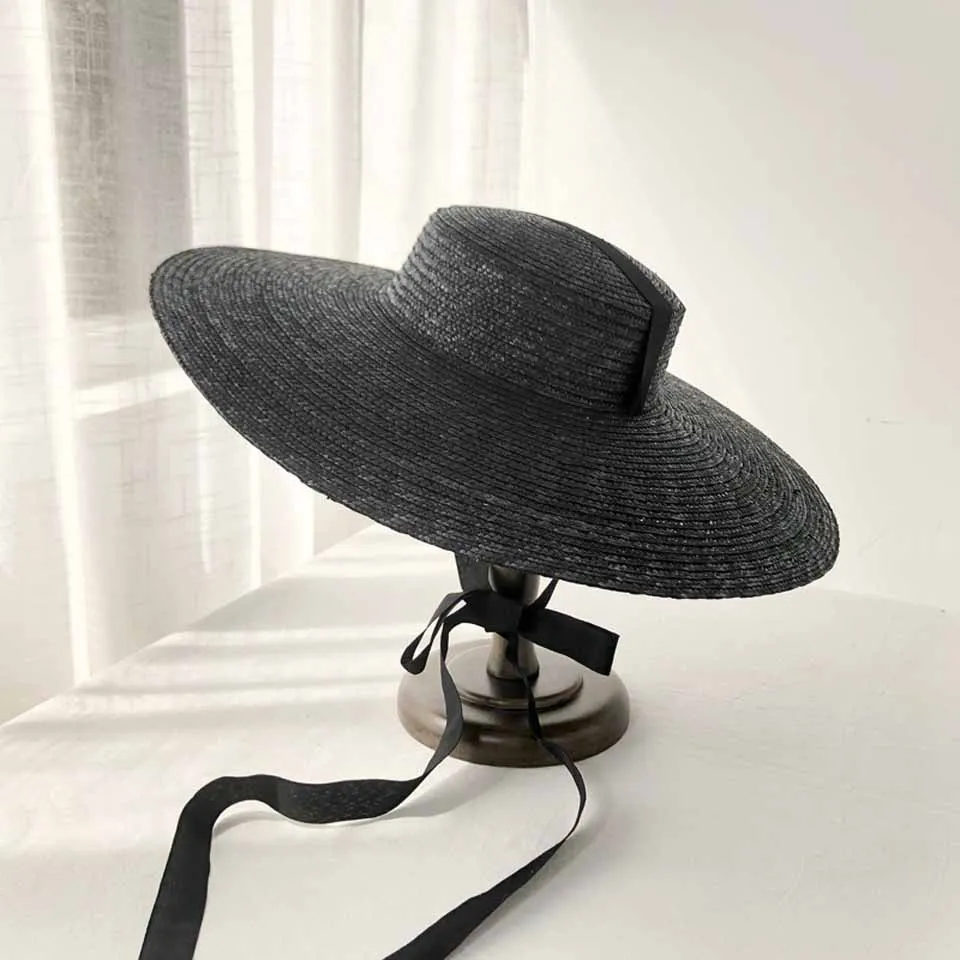 Женская Соломенная шляпка с большими полями летние шапки для женщин 10 см/15 см/18 см