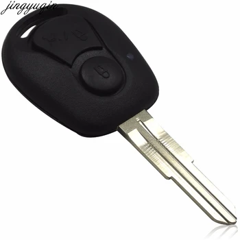 Jingyuqin 2 Buttons Remote Key Shell for Ssangyong Actyon Kyron Rexton Uncut Blade Key FOB Cover Case Replacement