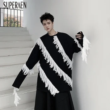 SuperAen New 2020 Spring T Shirts Cotton Wild Casual Fashion Ladies T Shirts Tassel Long-sleeved Round Collar Tops Female
SuperAen New 2020 Spring T Shirts Cotton Wild Casual Fashion Ladies T Shirts Tassel Long-sleeved Round Collar Tops Female