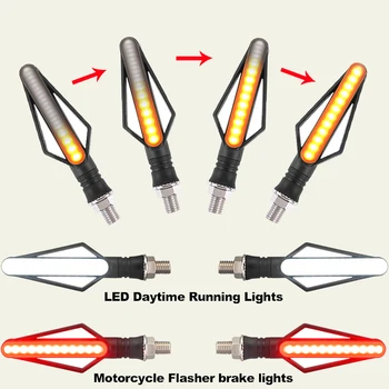 Universal Motorcycle LED Turn Signal Light Flowing Water Flashing Lights Tail Flasher / Running Blinker DRL For Honda Kawasaki
Universal Motorcycle LED Turn Signal Light Flowing Water Flashing Lights Tail Flasher / Running Blinker DRL For Honda Kawasaki