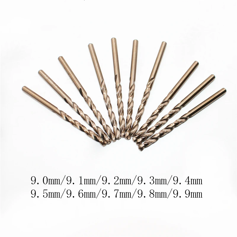 5pcs 9.0 9.1 9.2 9.3 9.4 9.5 9.6 9.7 9.8 9.9 mm HSS-CO M35 Cobalt Steel Straight Shank Twist Drill Bits For Stainless Steel
5pcs 9.0 9.1 9.2 9.3 9.4 9.5 9.6 9.7 9.8 9.9 mm HSS-CO M35 Cobalt Steel Straight Shank Twist Drill Bits For Stainless Steel