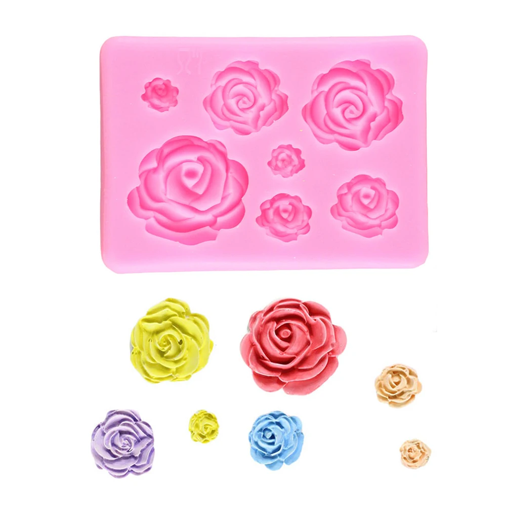 

Rose Flower Silicone Molds Wedding Cupcake Fondant Cake Decorating Tools Sugarcraft Candy Clay Chocolate Gumpaste Moulds M2518