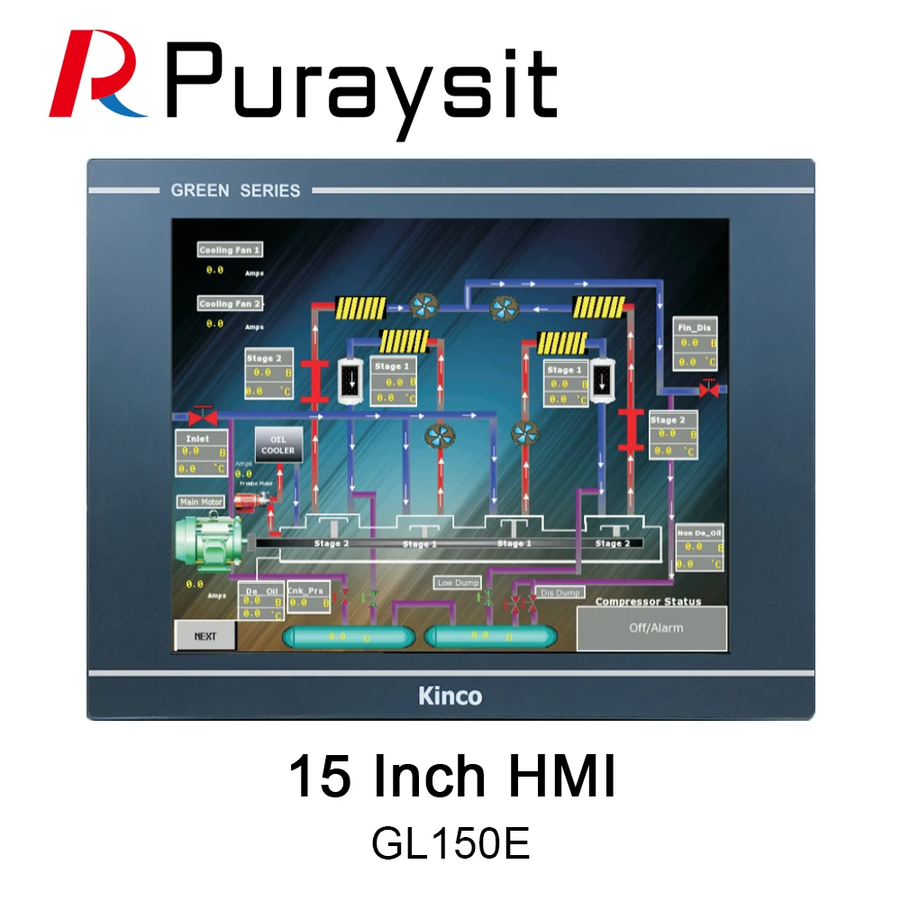 Сенсорный экран Puraysit Kinco HMI 1024x768px GL150E, 4 COM, 15 дюймов, Ethernet, 2 COM-порта, стандарт с 1 USB хостом, 1 Micro USB
Сенсорный экран Puraysit Kinco HMI 1024x768px GL150E, 4 COM, 15 дюймов, Ethernet, 2 COM-порта, стандарт с 1 USB хостом, 1 Micro USB
