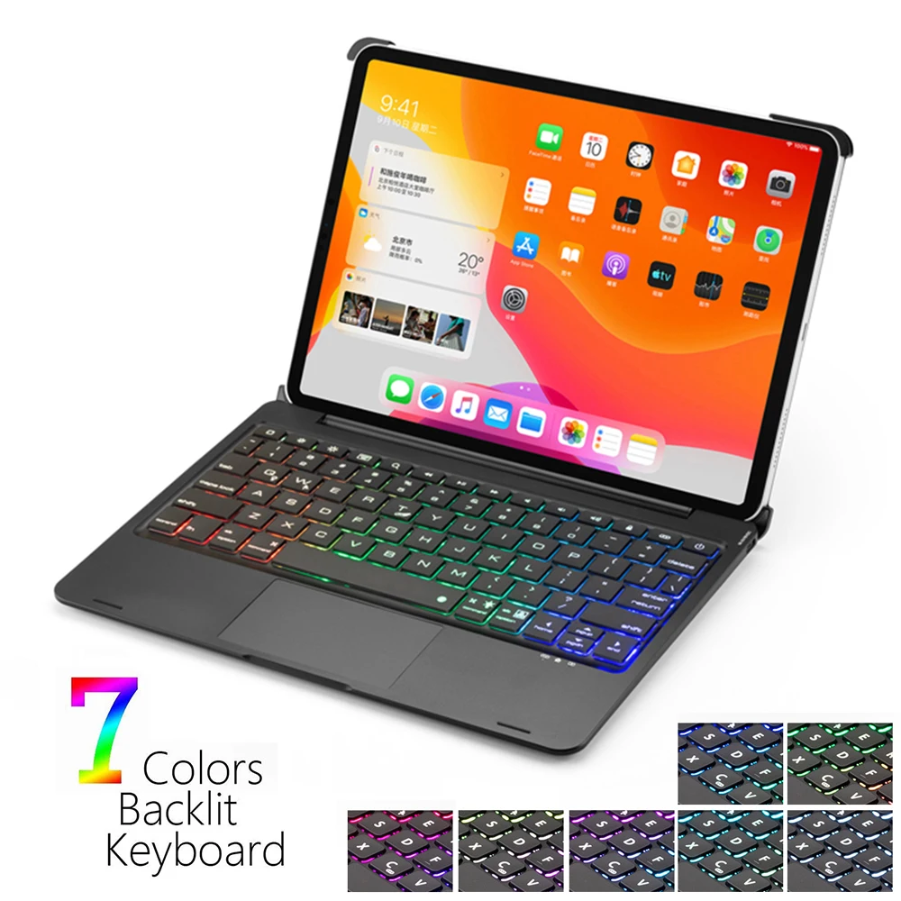 Wireless Bluetooth Backlight Keyboard Case For iPad 12.9inch 10.2inch Pro 11inch 2020Trackpad Backlight Touchpad Keyboard 7Color
Wireless Bluetooth Backlight Keyboard Case For iPad 12.9inch 10.2inch Pro 11inch 2020Trackpad Backlight Touchpad Keyboard 7Color