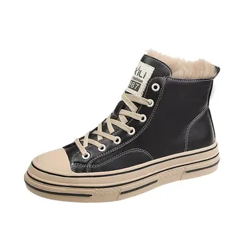 New High-Top Sneakers Womens Ankle Boots Leather Lace-up Flat shoes Womens Winter warm Plus shoes 2020 hot 35-39 
New High-Top Sneakers Womens Ankle Boots Leather Lace-up Flat shoes Womens Winter warm Plus shoes 2020 hot 35-39